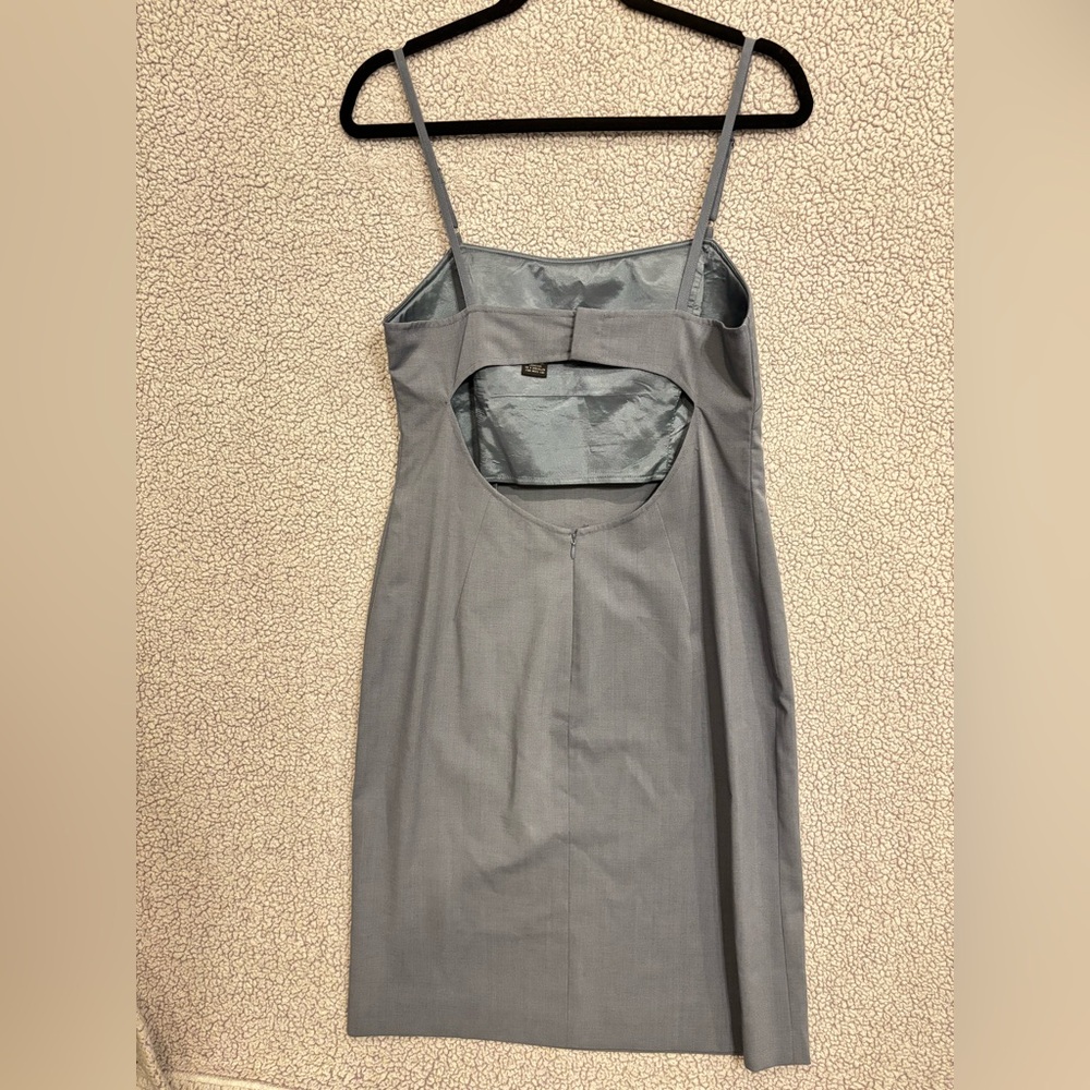 BCBGMaxAzria Y2K Gray Spaghetti Strap Sheath Dress